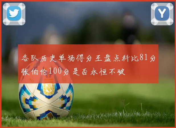 各队历史单场得分王盘点科比81分张伯伦100分是否永恒不破